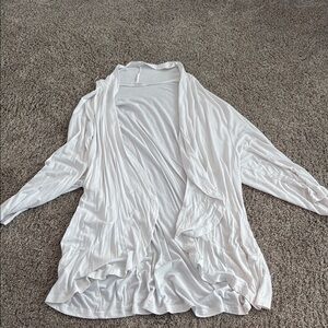White Draped Cardigan